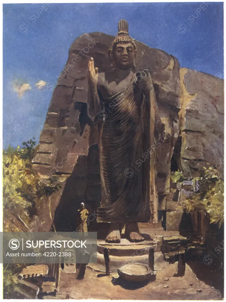 BUDDHASiddhartha Gautama A statue of Buddha in Ceylon(Sri Lanka) Date: 563 BC - 483 BC