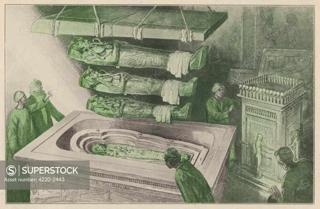 The multiple layers of theTutankhamen sarcophagus Date: 1926