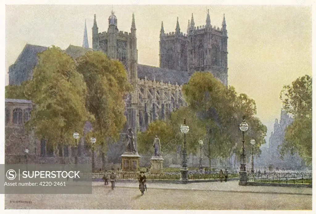 The Abbey from ParliamentSquare.Date: 1912