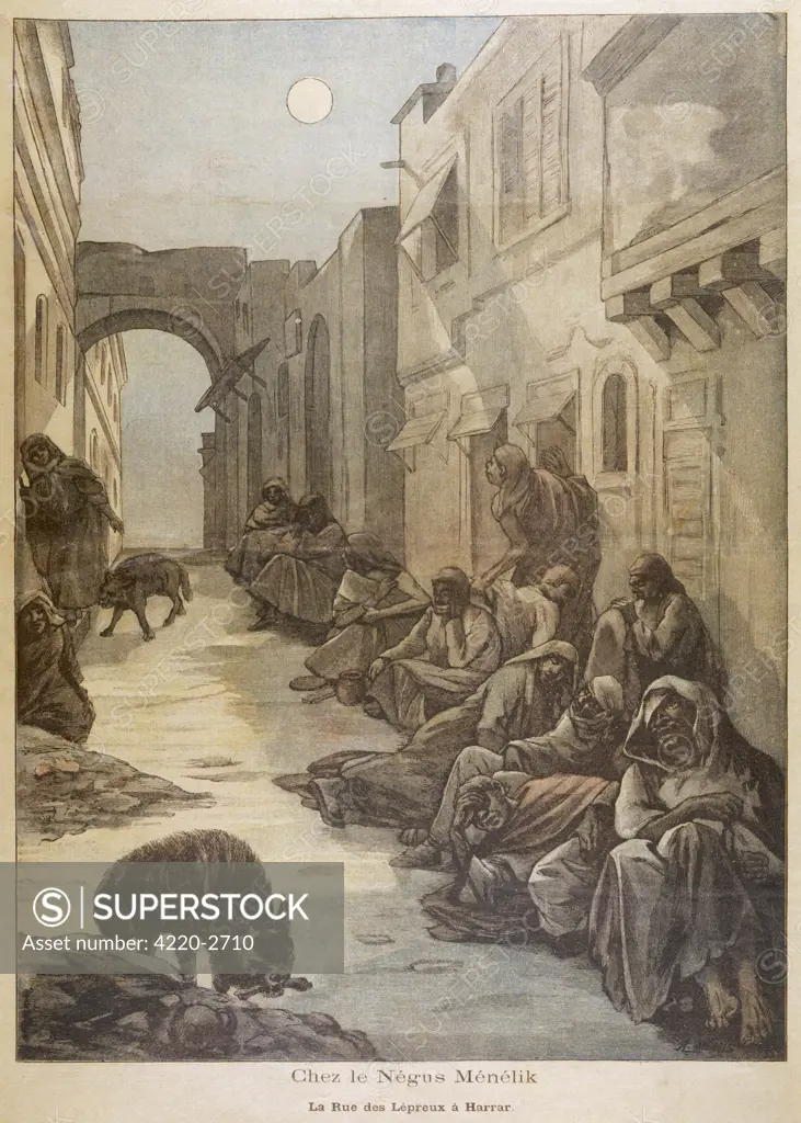 Street of the Lepers', inHarrar, Ethiopia Date: 1898