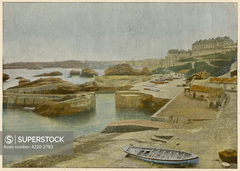 Biarritz:Port-VieuxDate: circa 1900