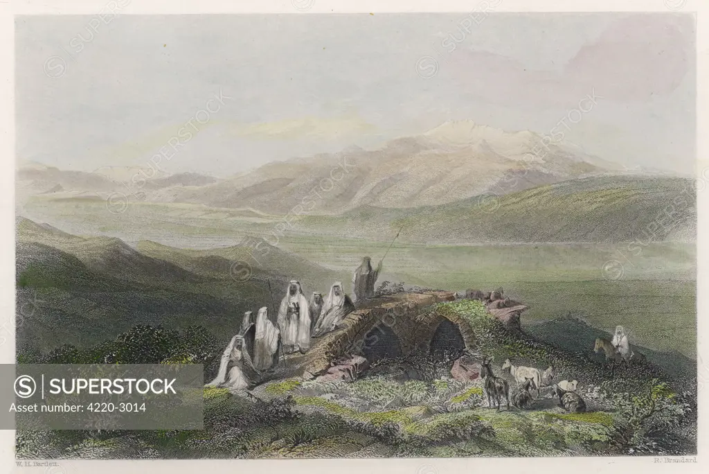 On the Syrian border, in theAnti-Lebanon range, this wasthe northern limit of theIsraelite conquest. Date: circa 1840