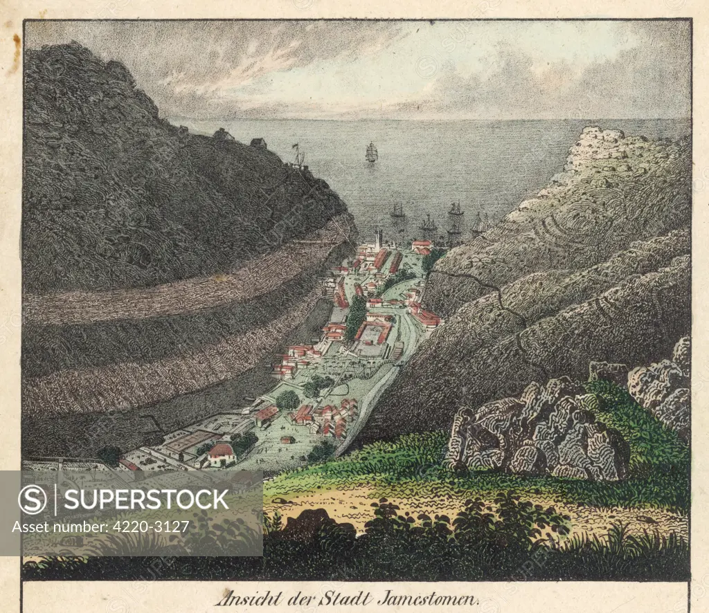 Jamestown, in Saint HelenaDate: 1836