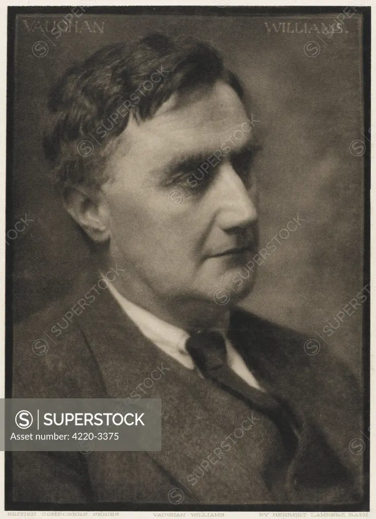 RALPH VAUGHAN WILLIAMS composer.         Date: 1872 - 1958