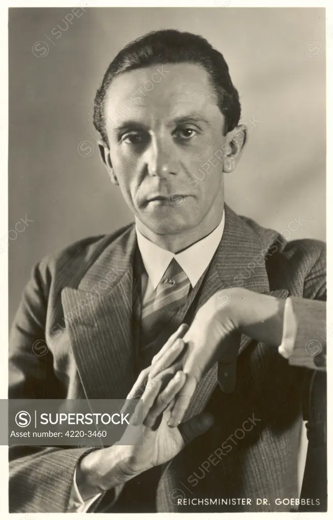 PAUL JOSEPH GOEBBELS  German statesman.        Date: 1897 - 1945