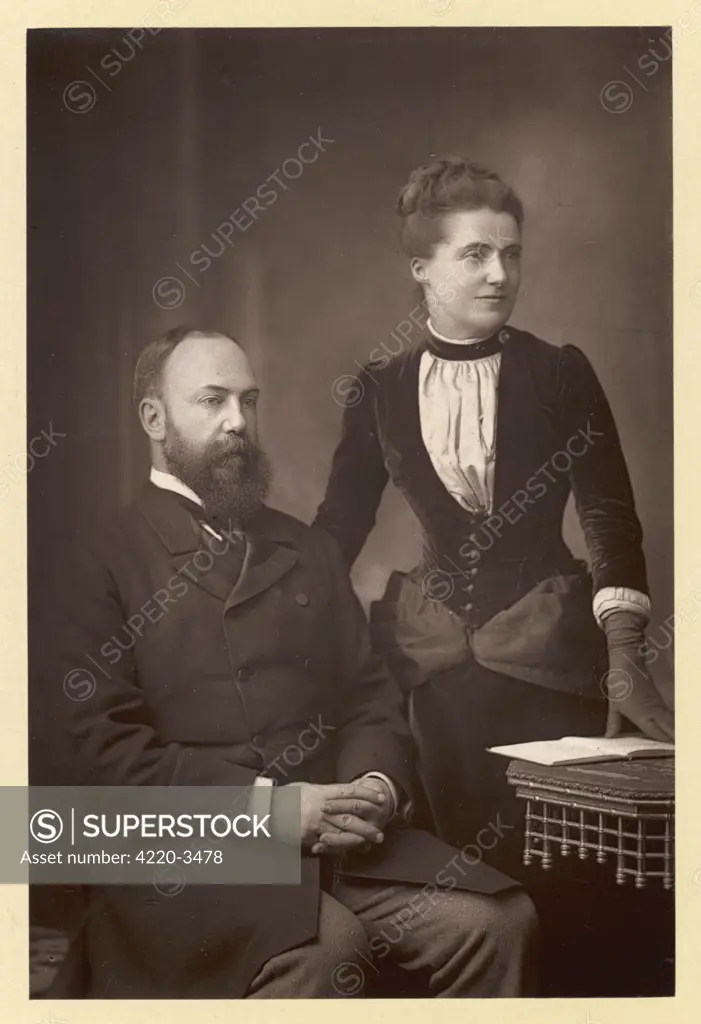 SIR CHARLES WENTWORTH DILKE statesman, with his wife,  Emilia Frances Strong, widow  of Mark Pattison.