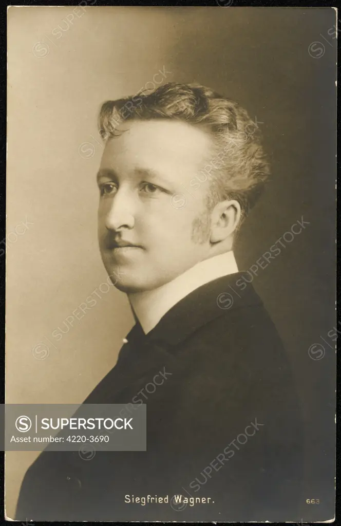 SIEGFRIED WAGNER  Son of Richard Wagner, a composer in his own right,  and director of Bayreuth       Date: 1869 - 1930