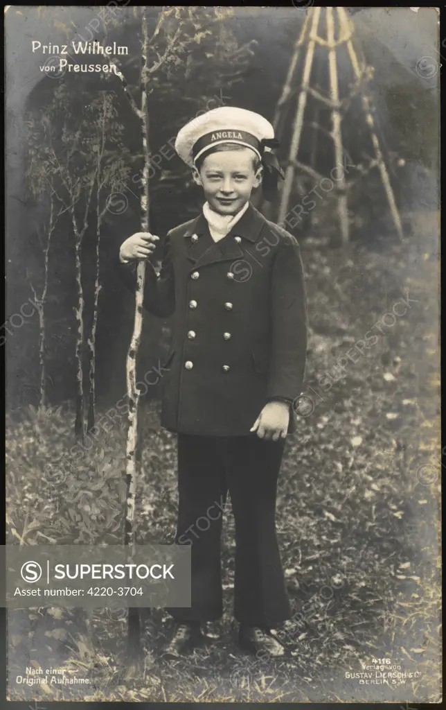 PRINCE WILHELM OF PRUSSIA  Son of Crown Prince Wilhelm, in 1913       Date: 1906 - 1940