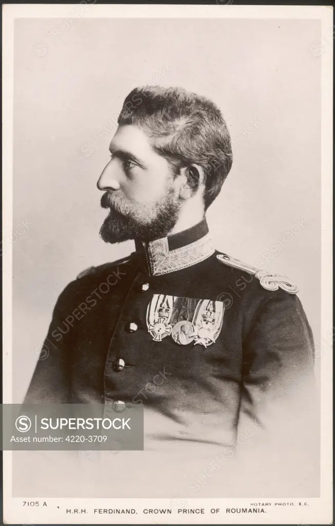 FERDINAND I  King of Romania  (1914-27)       Date: 1865 - 1927