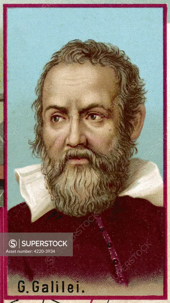 Galileo Galilei, Italian physicist, mathematician, astronomer and philosopher.