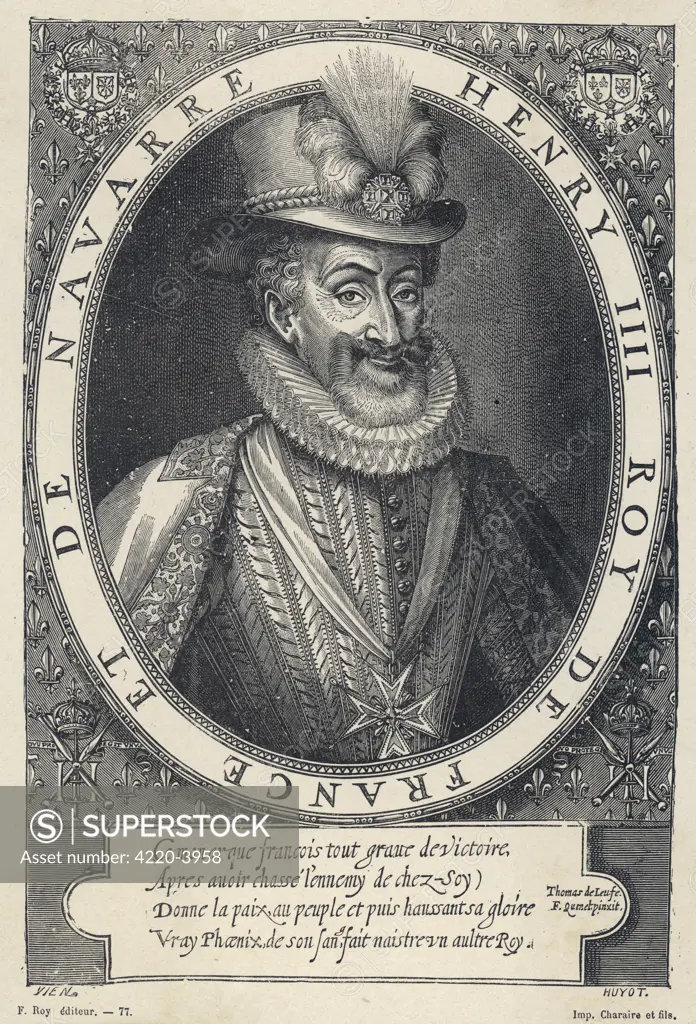 Henri IV, King of France (from 1589), and King of Navarre (from 1572).
