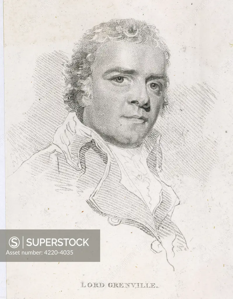 WILLIAM WYNDHAM GRENVILLE, baron GRENVILLE statesman who headed the 'All  the Talents' ministry which  abolished the slave trade,  1807