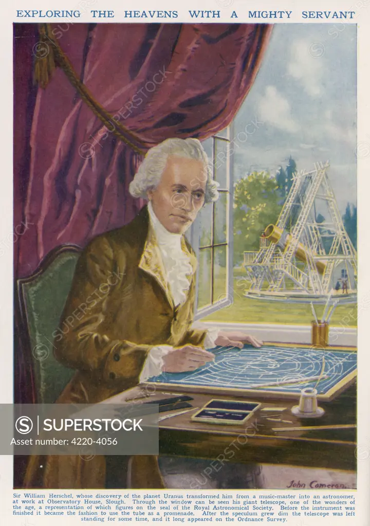 SIR FREDERICK WILLIAM HERSCHEL  German-British astronomer,  discoverer of Uranus, 1781