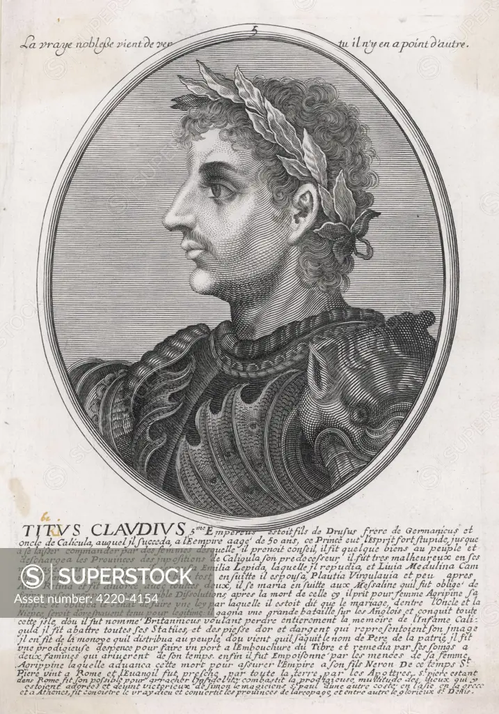 TIBERIUS CLAUDIUS DRUSUS NERO  GERMANICUS  KNOWN AS CLAUDIUS I  Roman Emperor (41 - 54)
