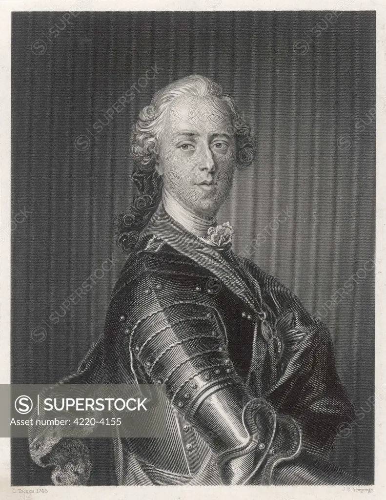 CHARLES EDWARD STUART Known as 'The Young Pretender' wearing armour