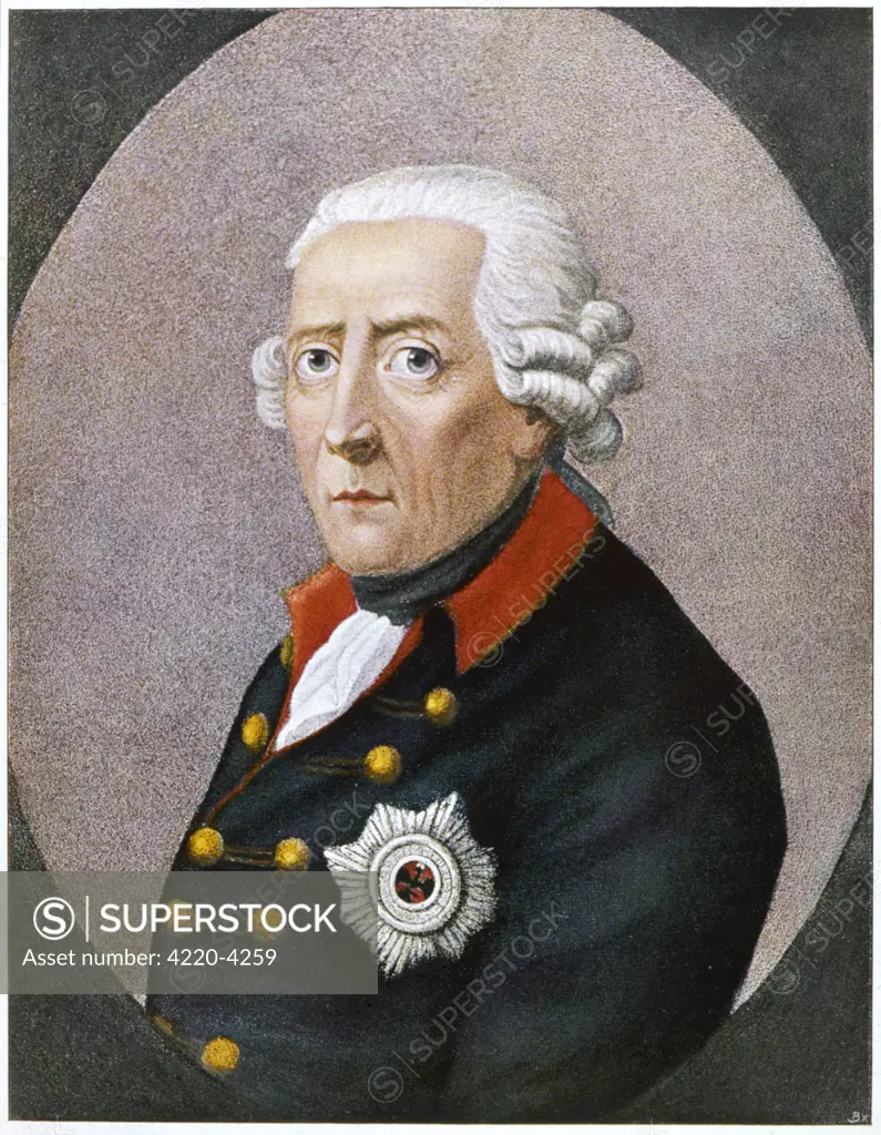 FRIEDRICH II THE GREAT  King of Prussia from 1740-86