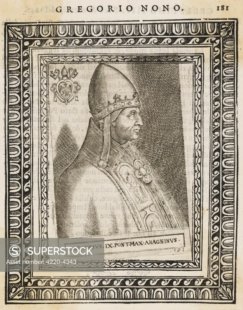 POPE GREGORIUS IX (Ugolino dei Conti di Segni)