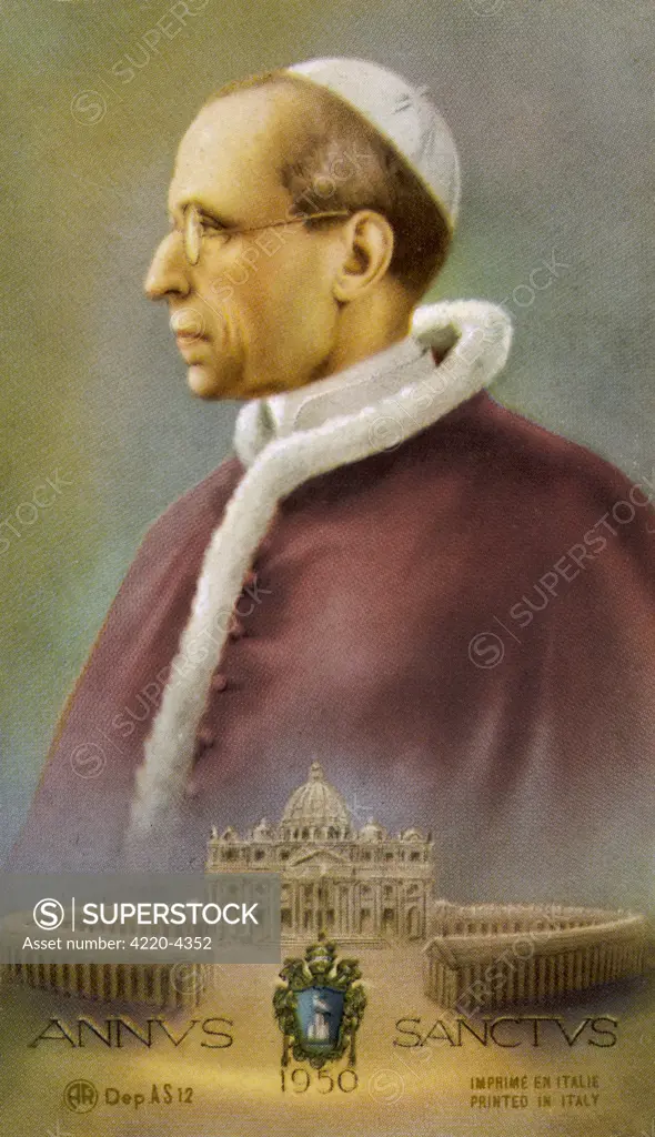 POPE PIUS XII (Eugenio Pacelli) in 1950