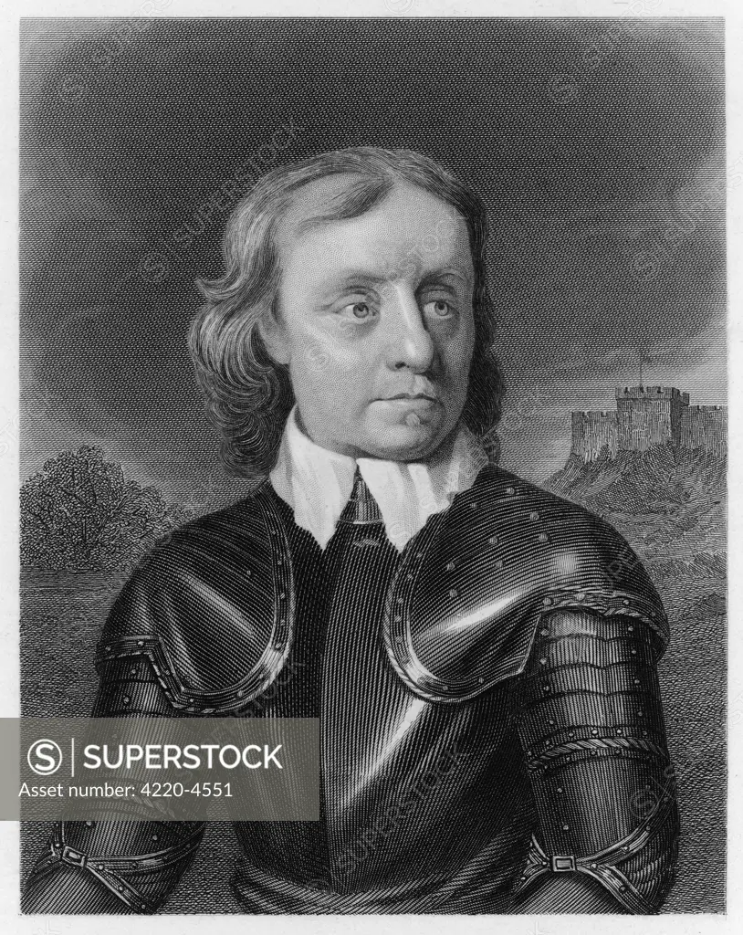 OLIVER CROMWELL  soldier, statesman, Lord Protector  armed for battle