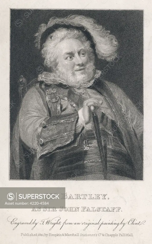 George Bartley as Sir John  Falstaff