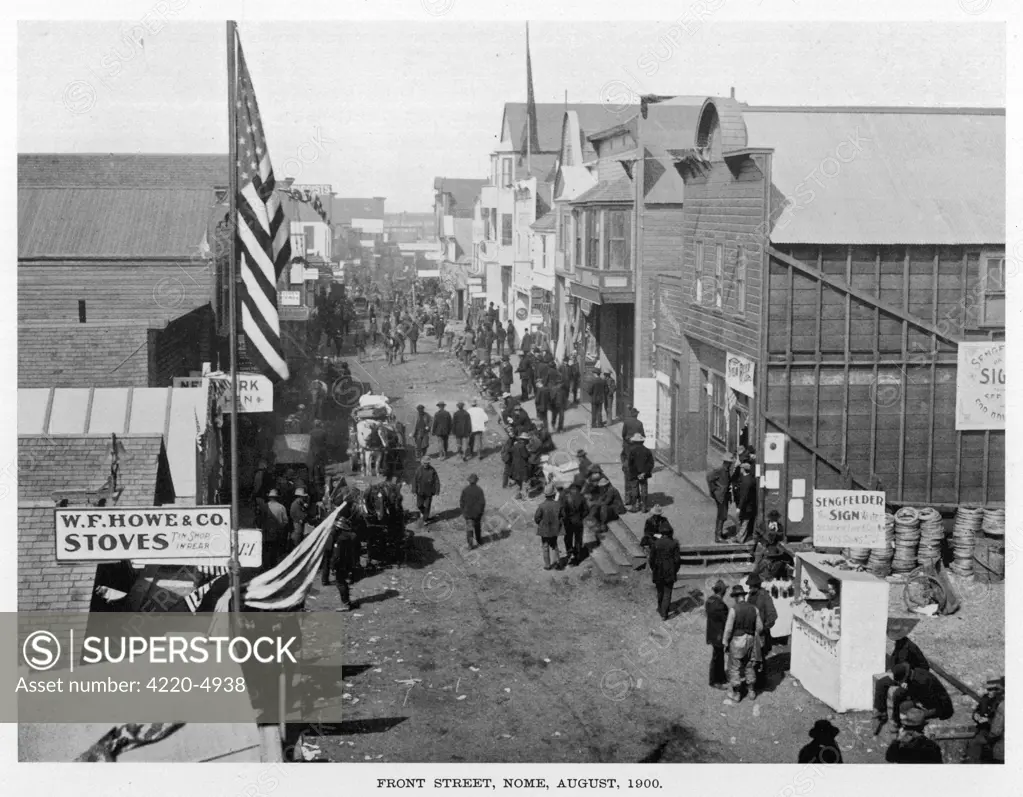 FRONT STREET, NOME, ALASKA during the Gold Rush