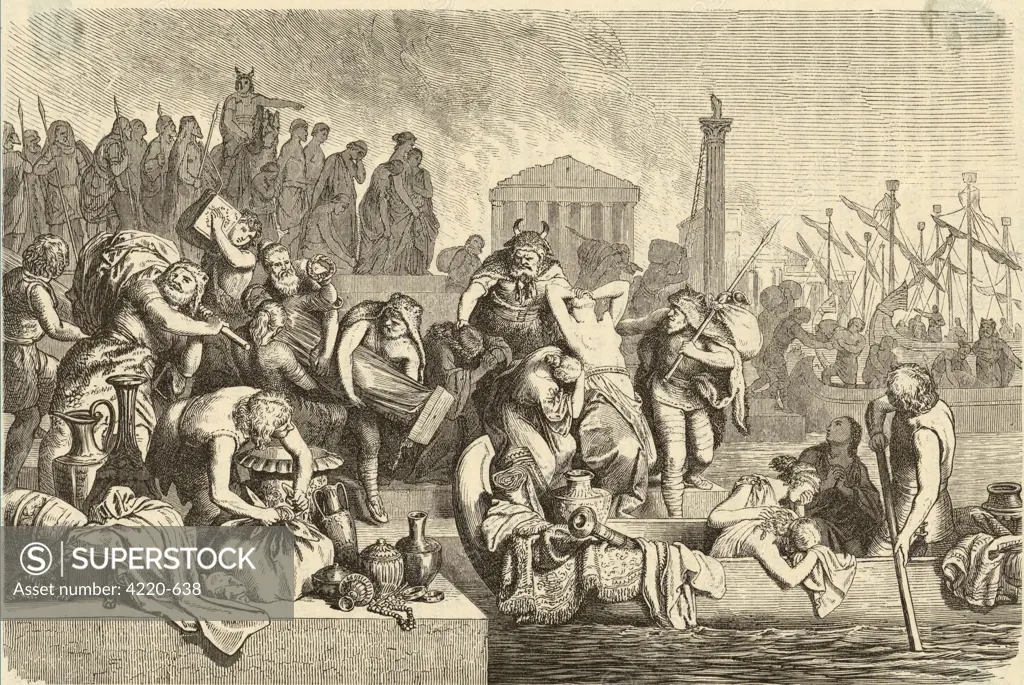 Rome is sacked, plundered,  looted by Gaiseric and his  fellow-Vandals