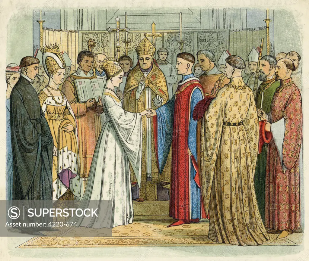 Henry V weds Catherine de  Valois