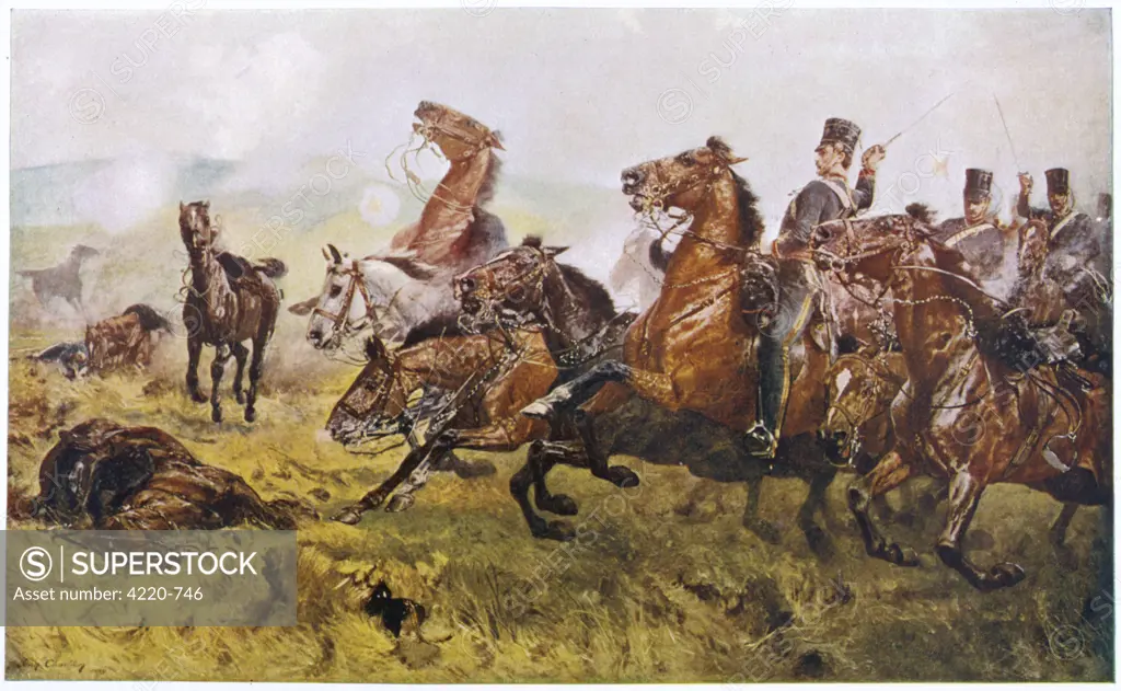 The Charge of the Light  Brigade - Lord George Paget  heads the 4th Light Dragoons