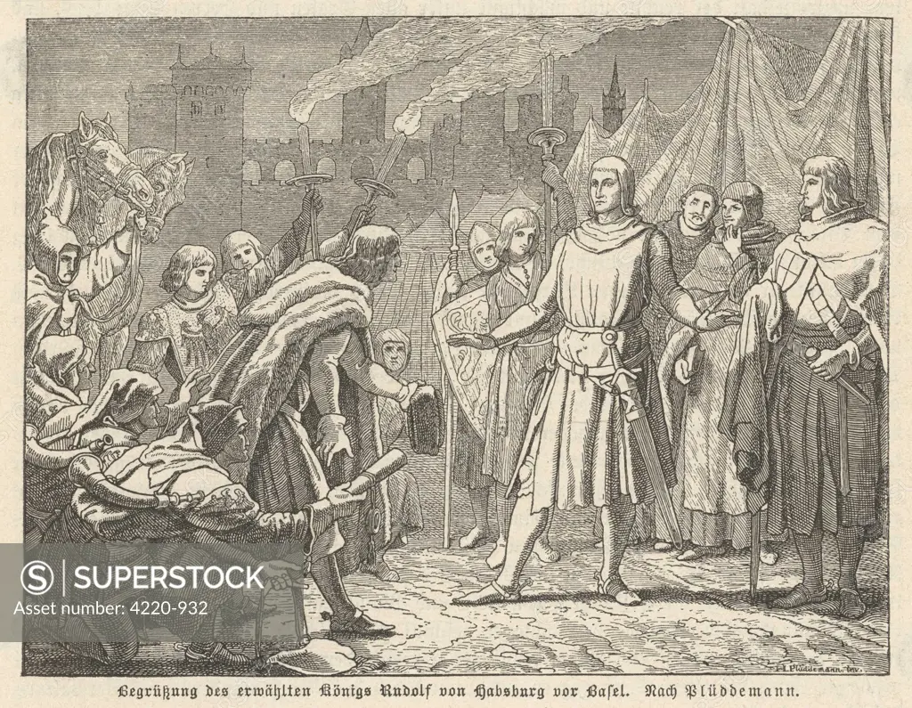 Rudolf von Hapsburg (1218- 1291) is elected Holy Roman  Emperor