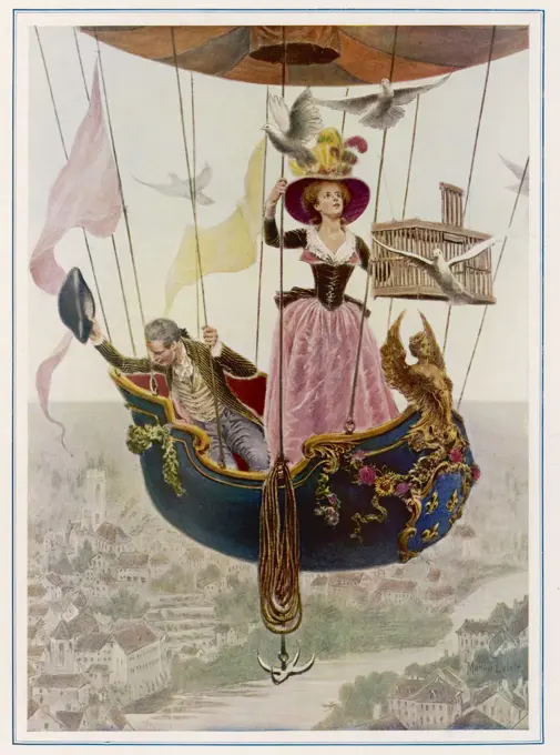 The first manned flight in a  gas balloon, over Paris         Date: 1787