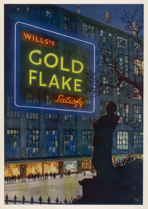 Wills's Gold Flake  cigarettes satisfy        Date: 1930