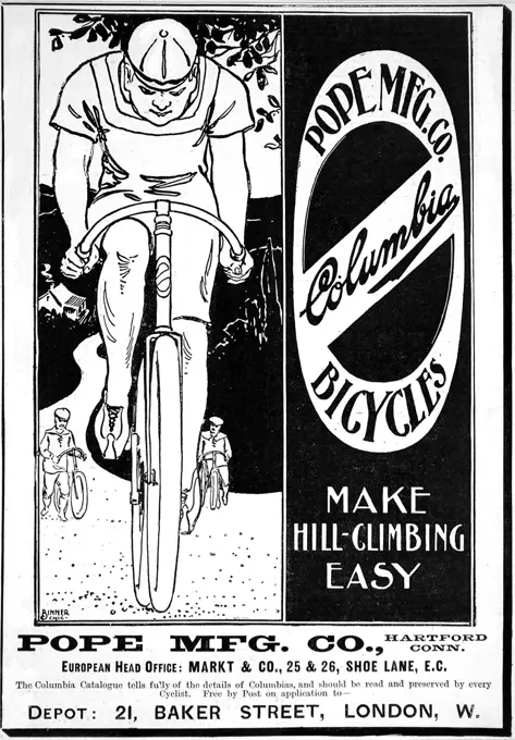 Advertisment for the Pope MFG. Company's Columbia Bicycles, 1897.     Date: 1897
