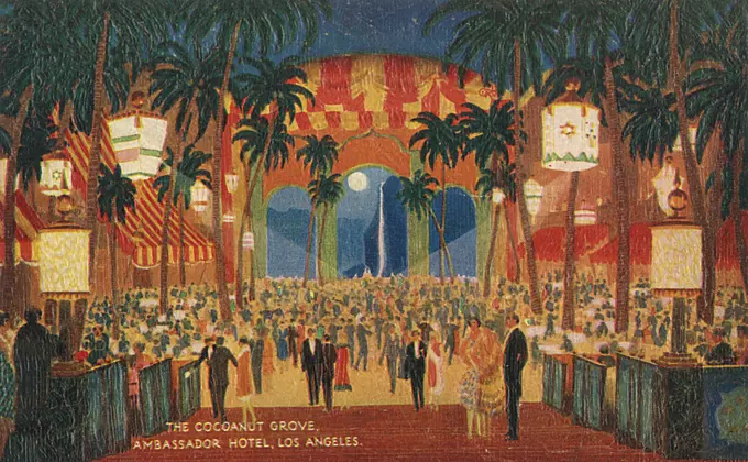 Cocoanut Grove, Ambassador Hotel, Los Angeles, California, USA, for dining, dancing and entertainment.   20th century