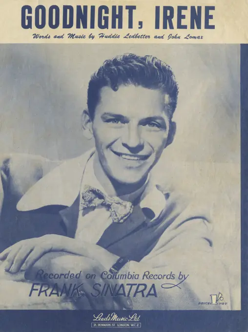 FRANK SINATRA American singer and film actor: 'Goodnight Irene'   Date: 1915 - 1998