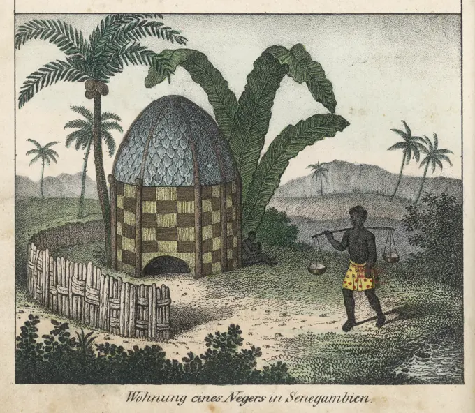 A home in Senegambia  (today, Senegal and Gambia)         Date: 1836