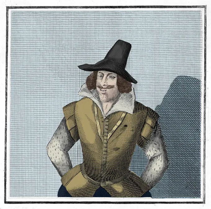 Guy Fawkes (1570-1606) - member of a group of provincial English Catholics who planned the failed Gunpowder Plot of 1605.     Date: circa 1606