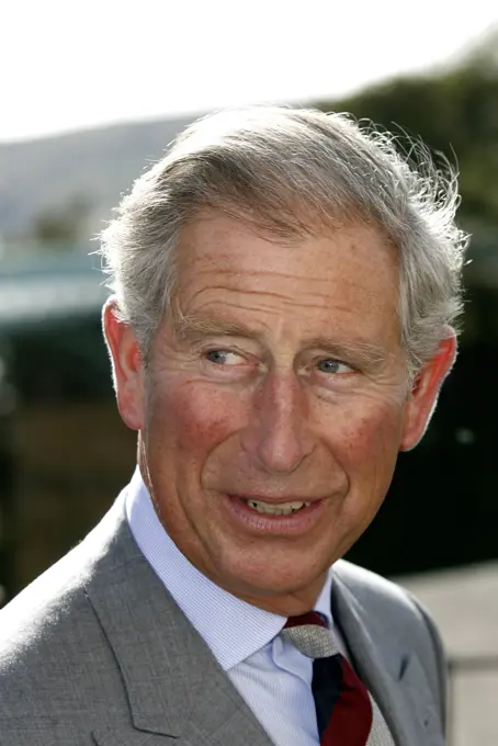 Charles, Prince Of Wales, visiting Scarborough's South Bay Regeneration Area, Spa Bridge, Scarborough, North Yorkshire.  14 September 2007