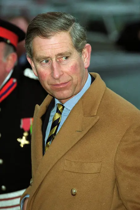 Prince Charles, Prince of Wales, opening a new wing at Oldham Hospital, Oldham, Manchester.  27 November 2001