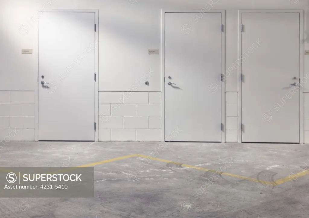 White Doors in a Commercial Building