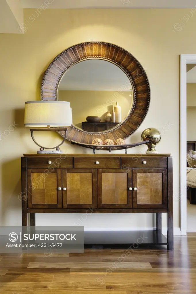 Living Room Cabinet With Mirror