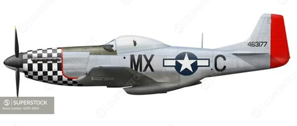 North American P-51D Mustang assigned to the 82nd Fighter Squadron, 78th Fighter Group, 8th Air Force.