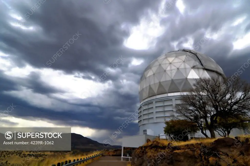 Hobby-Eberly Telescope observatory dome at McDonald Observatory, Fort Davis, Texas