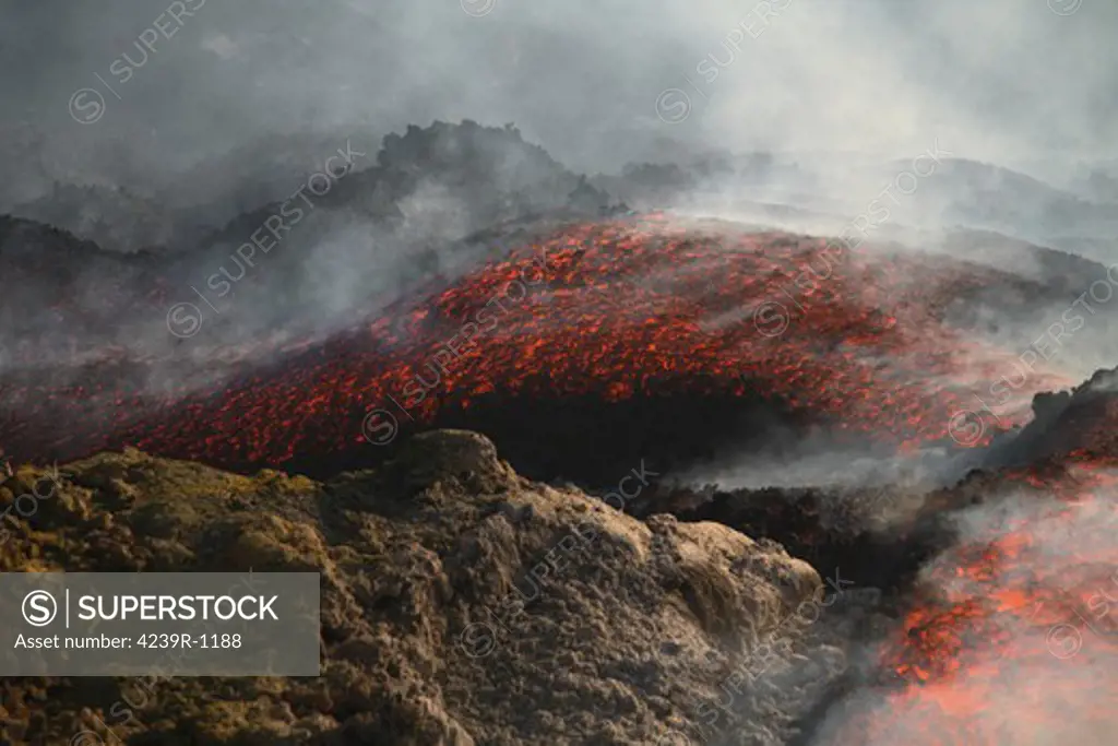 November 7, 2006 - Mount Etna lava flow, Sicily, Italy