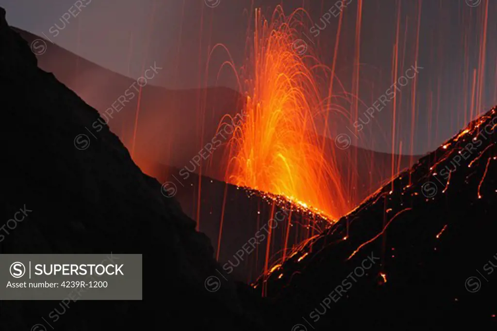 May 10, 2009 - Stromboli eruption, Aeolian Islands, north of Sicily, Italy