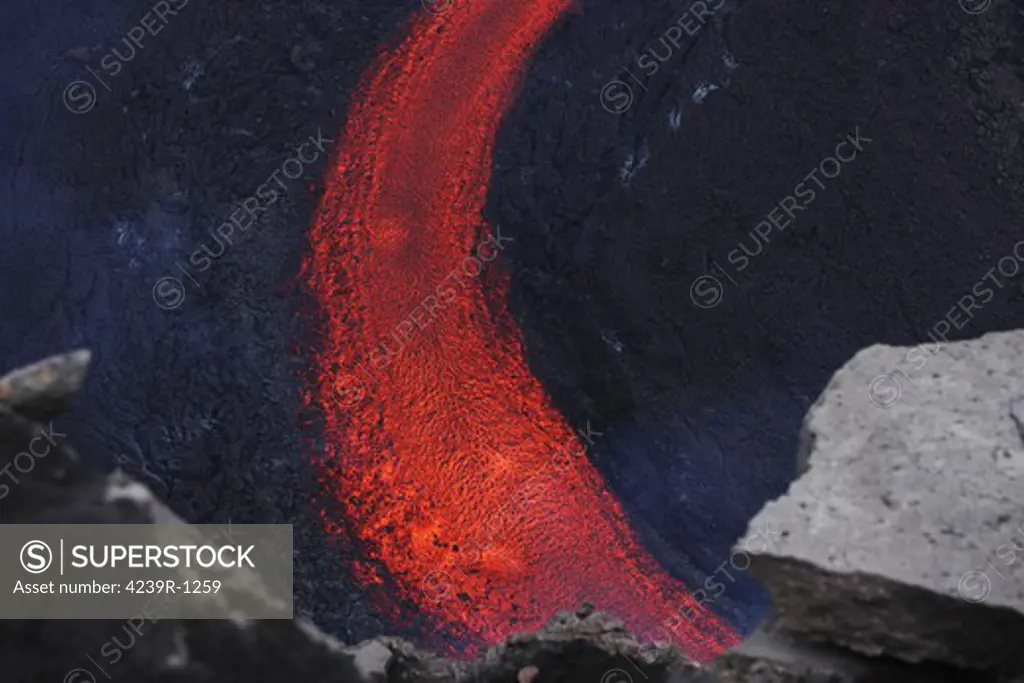 March 25, 2010 - Fimmv_rduhals lava flow, Eyjafjallaj_kull, Iceland