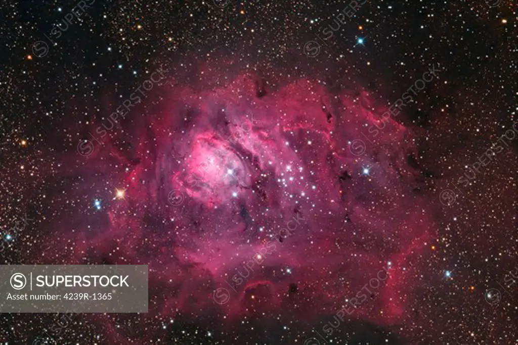 The Lagoon Nebula is a bright, diffuse nebula in the southern constellation Sagittarius; cataloged as M8 or NGC 6526