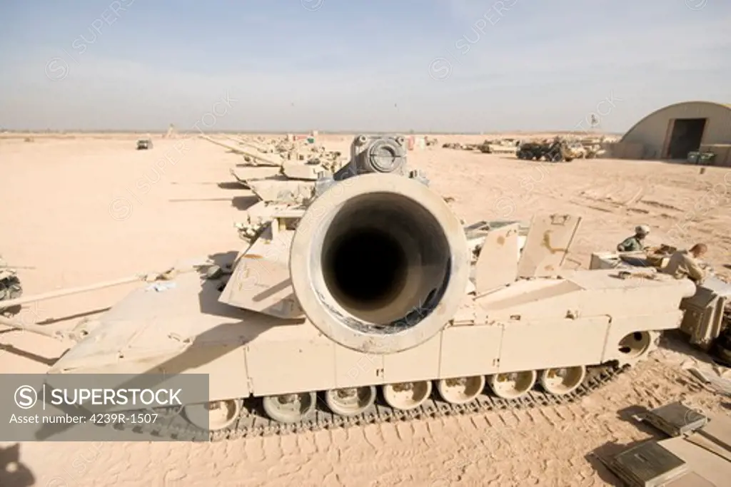 Baqubah, Iraq - M1 Abrams tank at Camp Warhorse