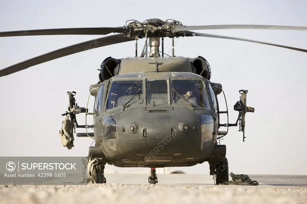 Front view of a UH-60L Black Hawk helicopter