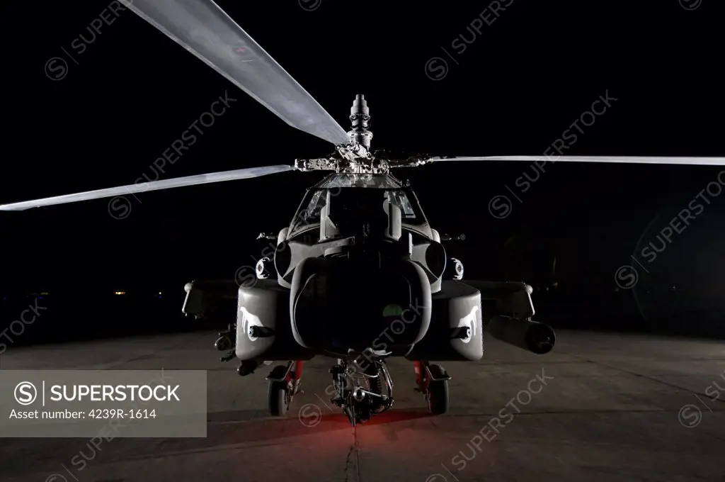 An AH-64D Apache Longbow at a U