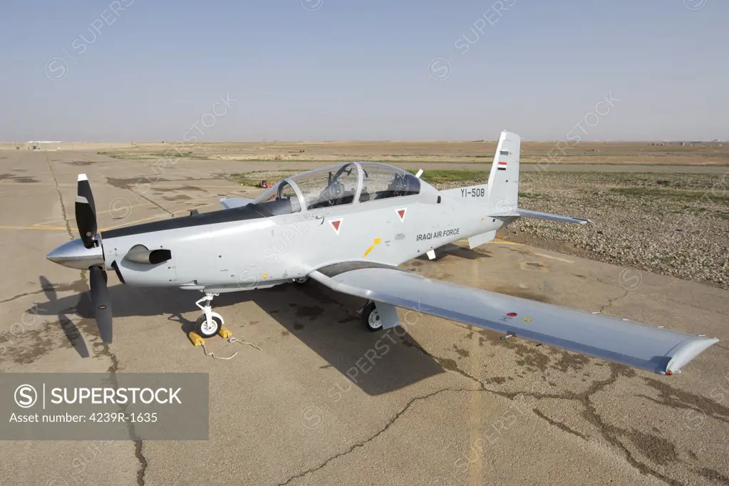 COB Speicher, Tikrit, Iraq - A T-6 Texan trainer aircraft of the Iraqi Air Force